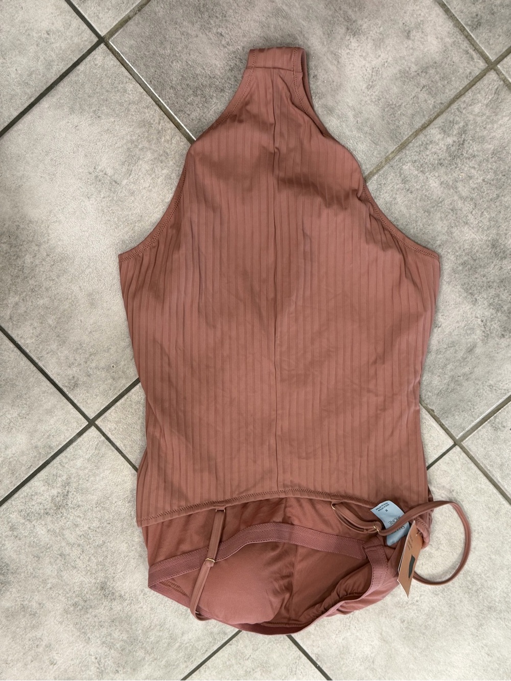 Target Mauve Ribbed Racerback Tank Top - Picture 2 of 3
